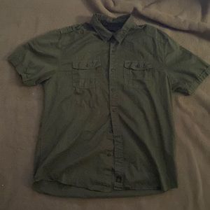 Green Third & Army button down shirt